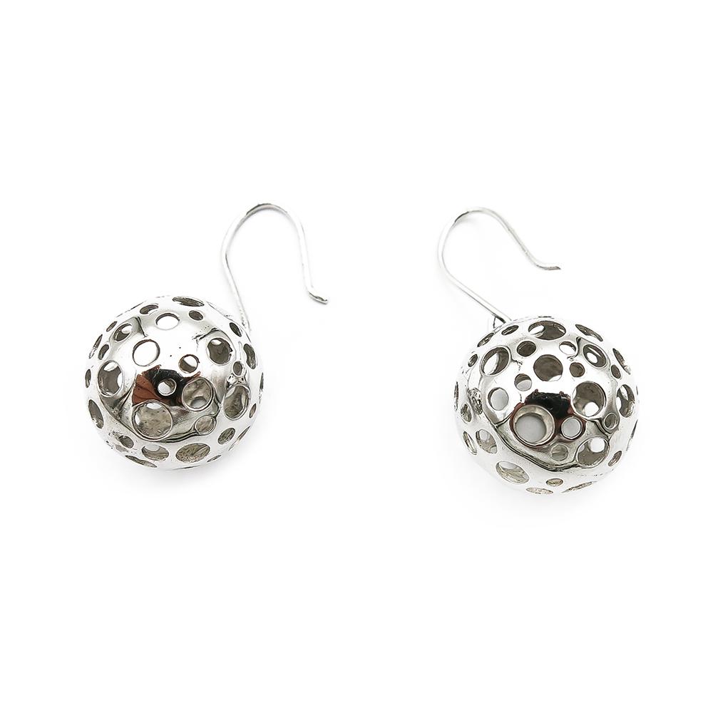 Hopeiset Leppäkerttu korvakorut 15mm Liisa Vitali #1