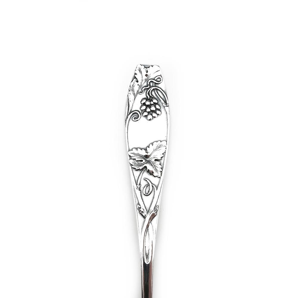 Hopeinen puuro/hillolusikka v.-56 #1