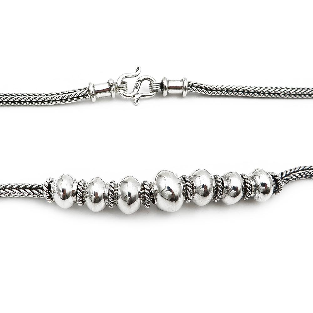 Hopeinen kaulaketju 45cm #1