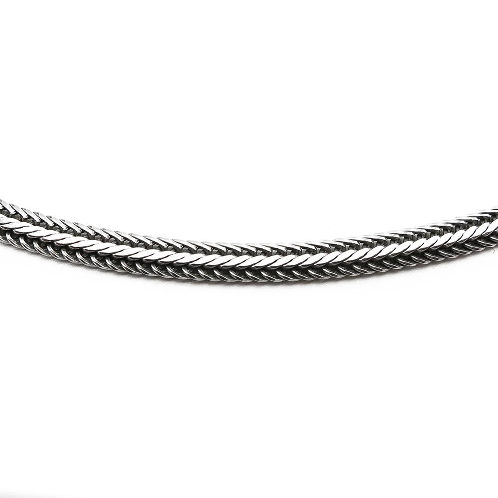 Hopeinen litteä kaulaketju 70cm lev.3mm #1