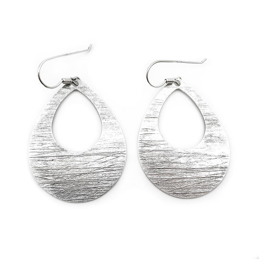 Hopeiset koukkukorvakorut #0