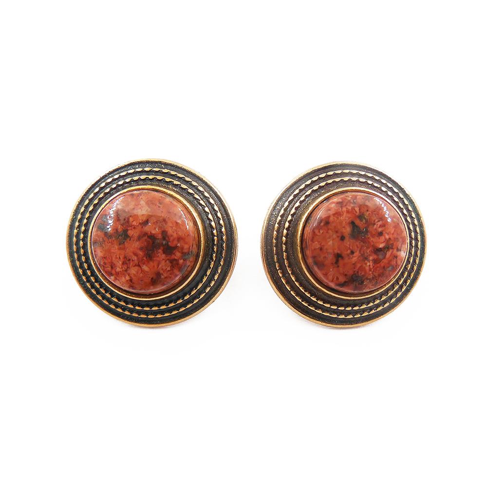 Kalevala koru korvakorut graniitti, pronssi #0