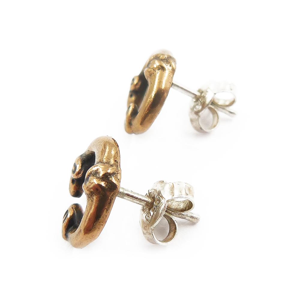 Kalevala Koru Hirvenpää tappikorvakorut pronssia #1