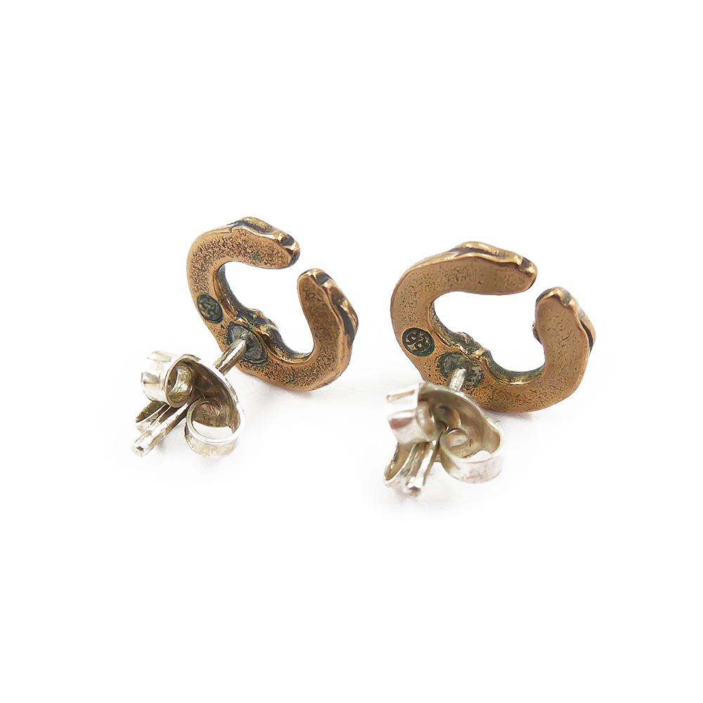 Kalevala Koru Hirvenpää tappikorvakorut pronssia #2