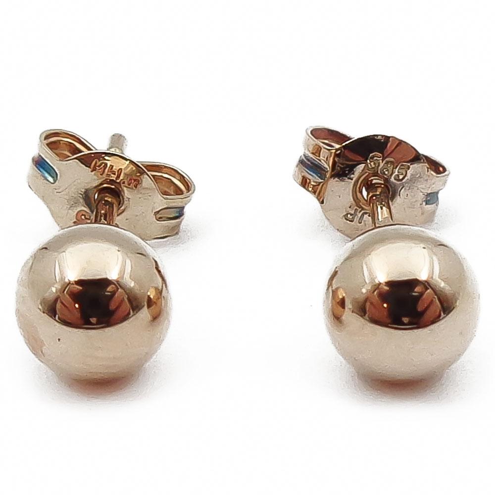 Kultaiset pallo korvakorut 4mm #0
