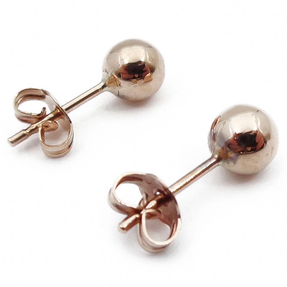 Kultaiset pallo korvakorut 4mm #1