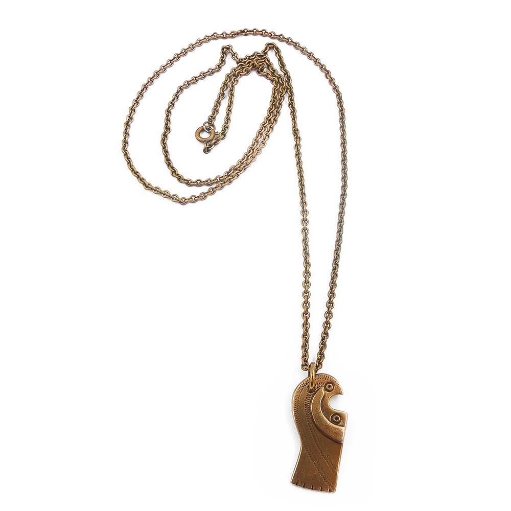 Luistarin lintu-riipus 71 cm ketju, pronssi Kalevala Koru #0