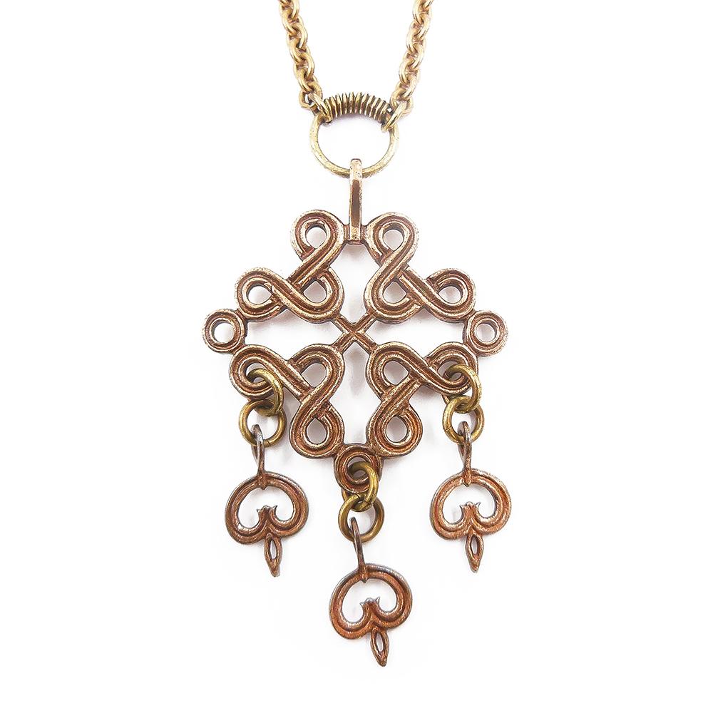 Kalevala Koru Karjalainen nauhapunos kääty, pronssia 80cm #1