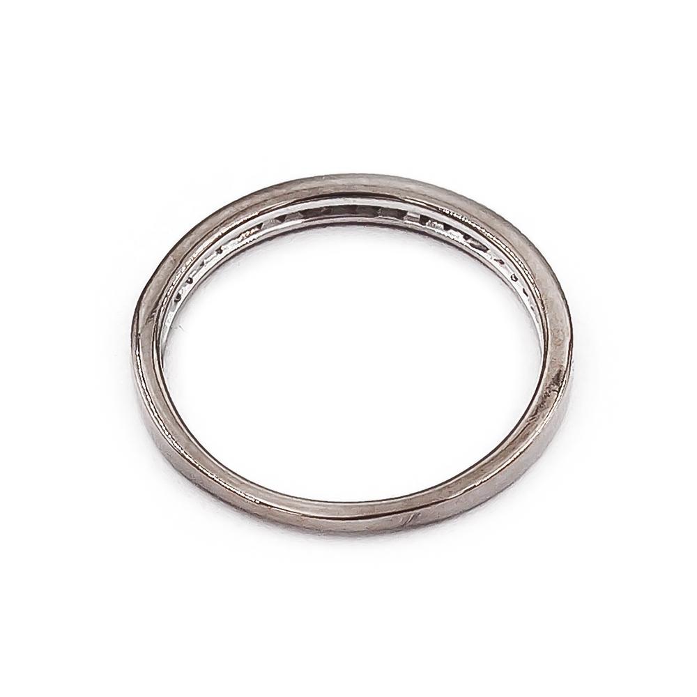 Valkokultainen timanttirivisormus 23kpl yht.0.06ct W/Si 15 KJ #2