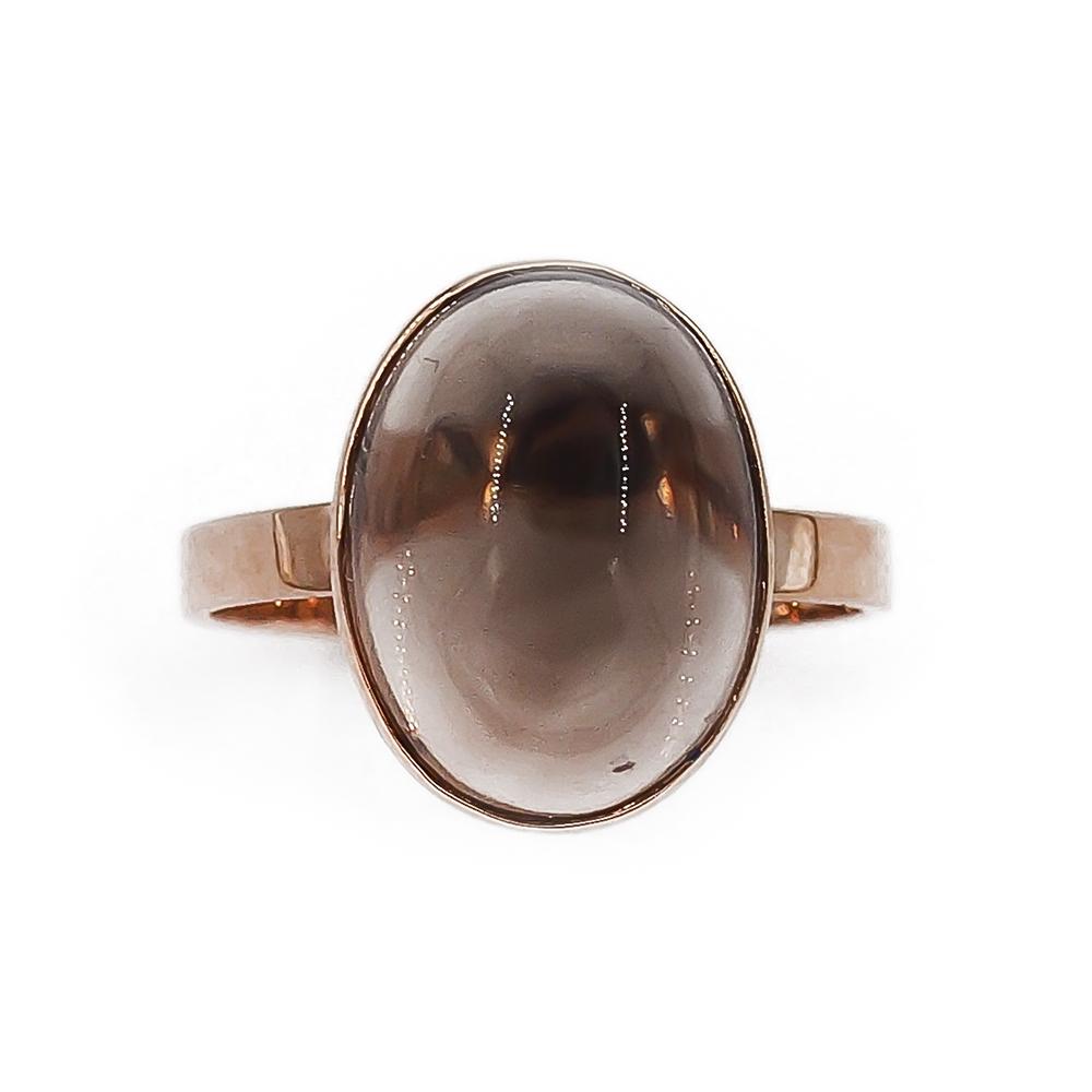 Kultainen savutopaasi ovaali sormus 16,25 1983 #1