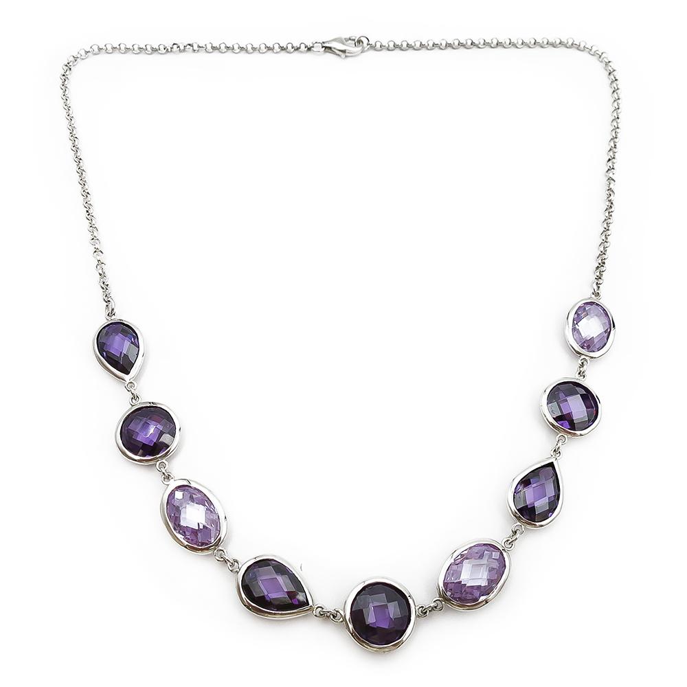 Kaulakoru violetein kivin 45cm #0