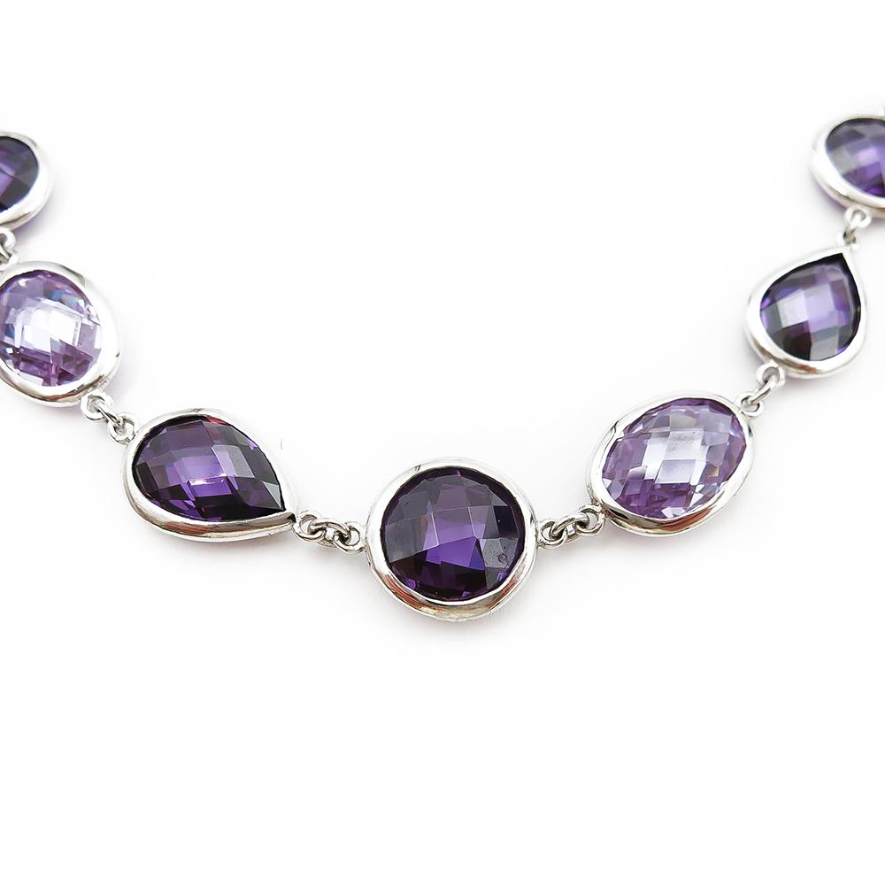 Kaulakoru violetein kivin 45cm #1