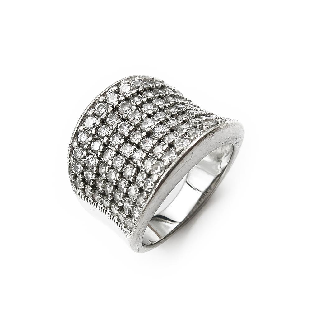 Monirivinen zirkonia sormus 18mm #0