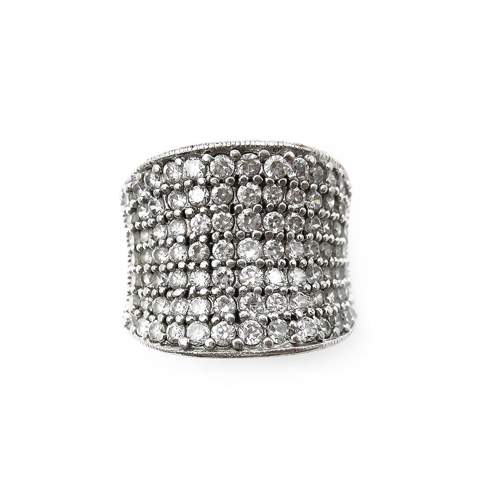 Monirivinen zirkonia sormus 18mm #1