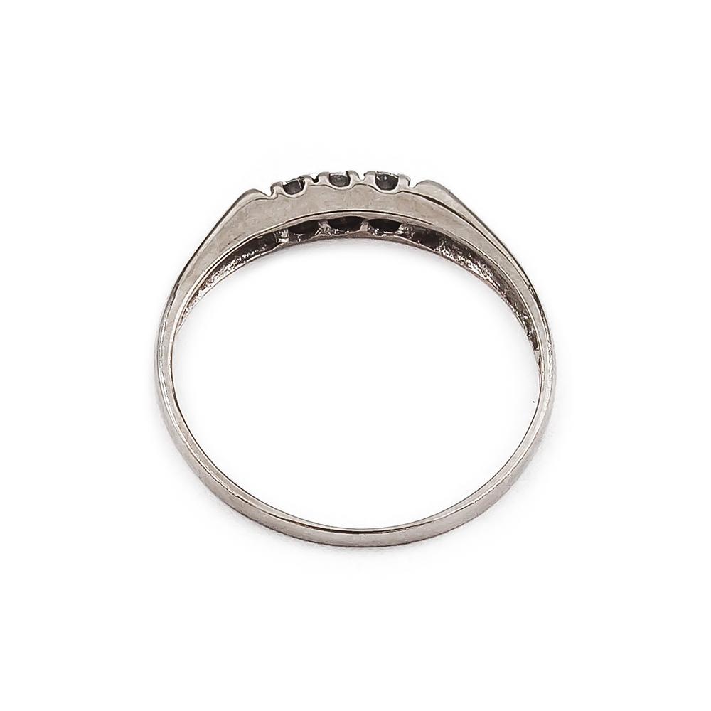 Valkokultainen timanttirivisormus 3kpl yht. 0.15ct 16,5 MSOY #2