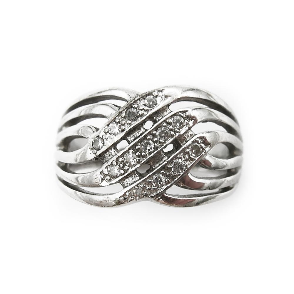 Monirivinen aaltoileva sormus 19,25mm #1