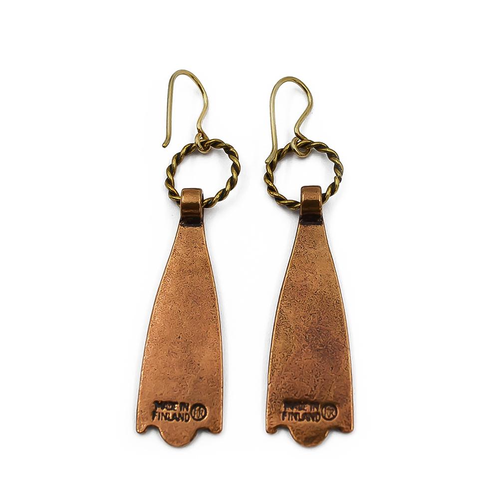 Kalevala Koru Kaukolan kekomäen korvakorut, pronssi #2