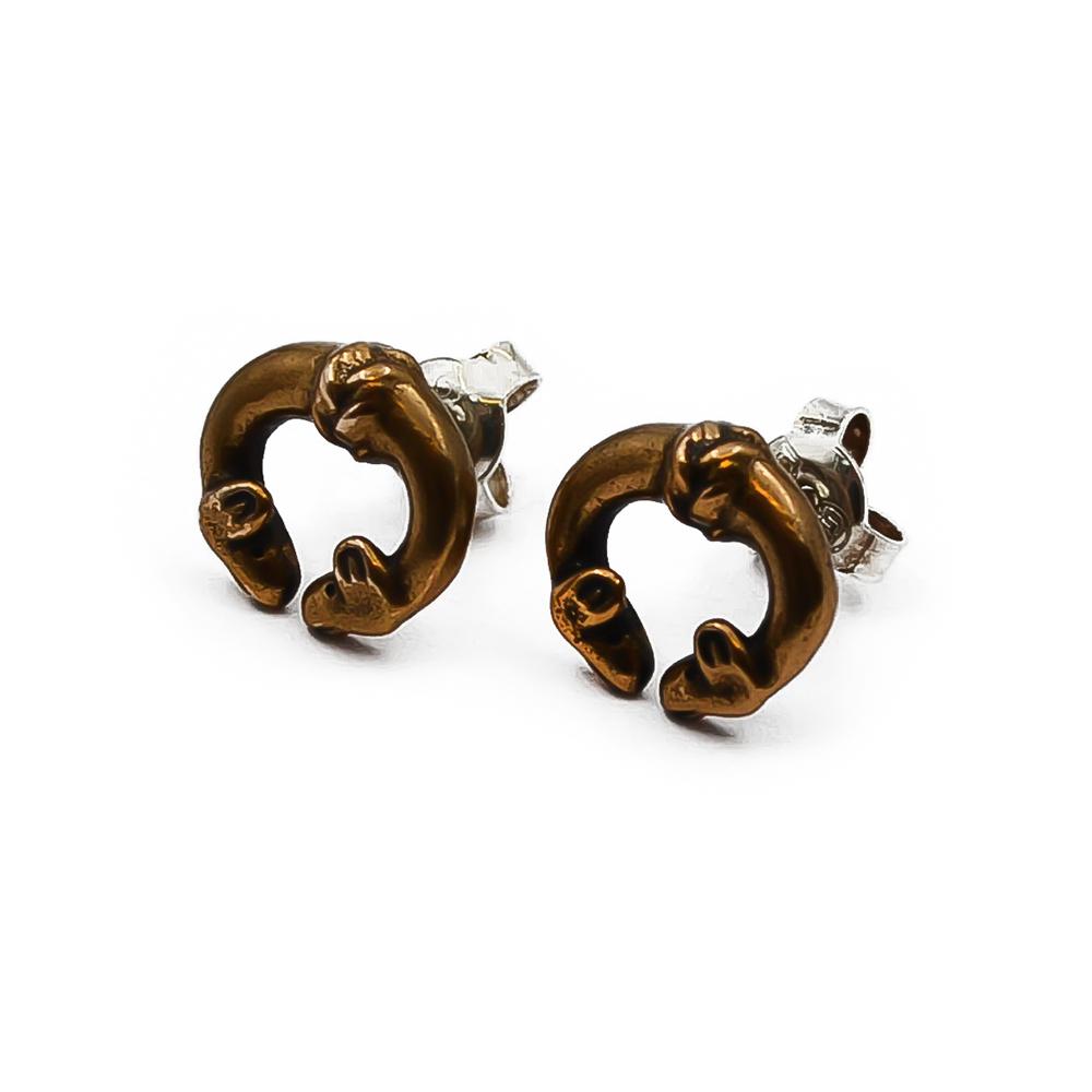 Kalevala Koru Hirvenpää korvakorut pronssi #2