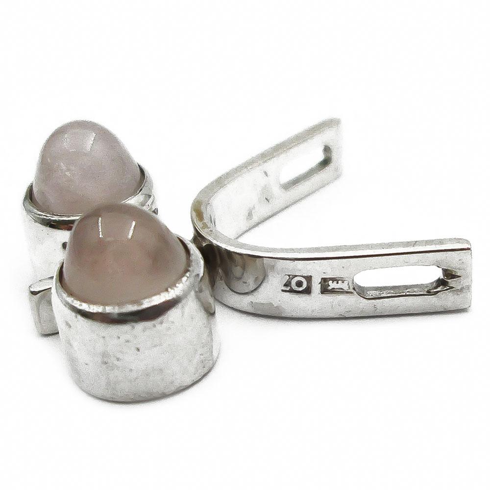 Hopeinen Ruusukvartsi riipus #2