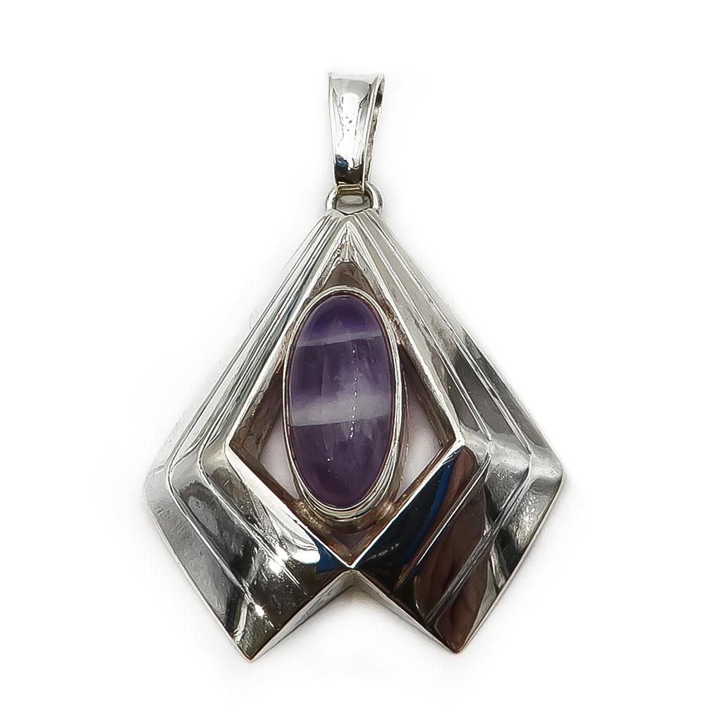 Hopeinen ametisti riipus v.- 61 #0