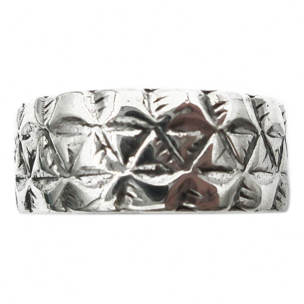 Hopeinen sormus kuviointi 17,75mm v.-75 #1