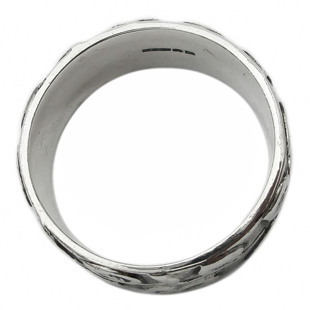 Hopeinen Lehti Sormus 19,25mm v.-77 #2