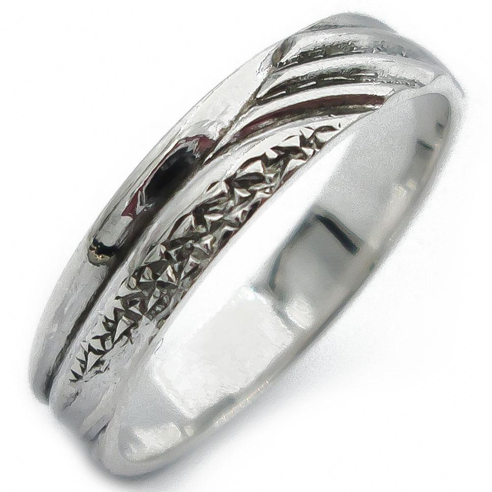 Hopeinen kuvioitu sormus 20,75mm #0