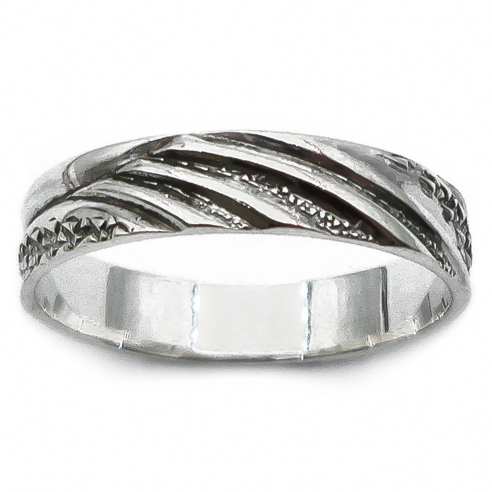 Hopeinen kuvioitu sormus 20,75mm #1