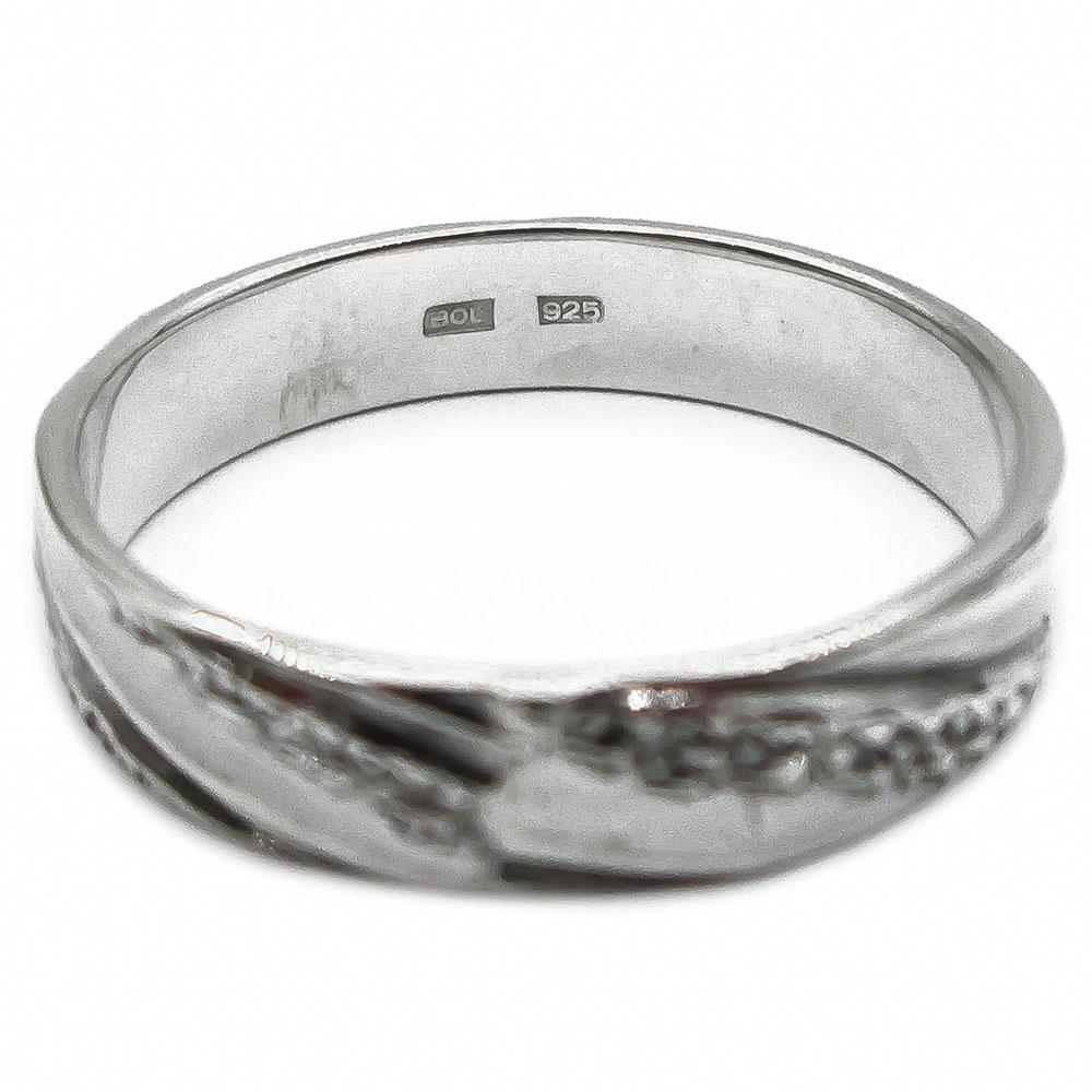 Hopeinen kuvioitu sormus 20,75mm #2