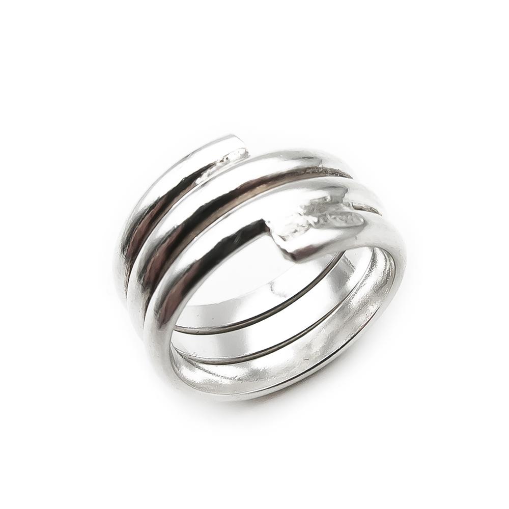 Hopeinen sormus koko 15,25 lev.10mm #0