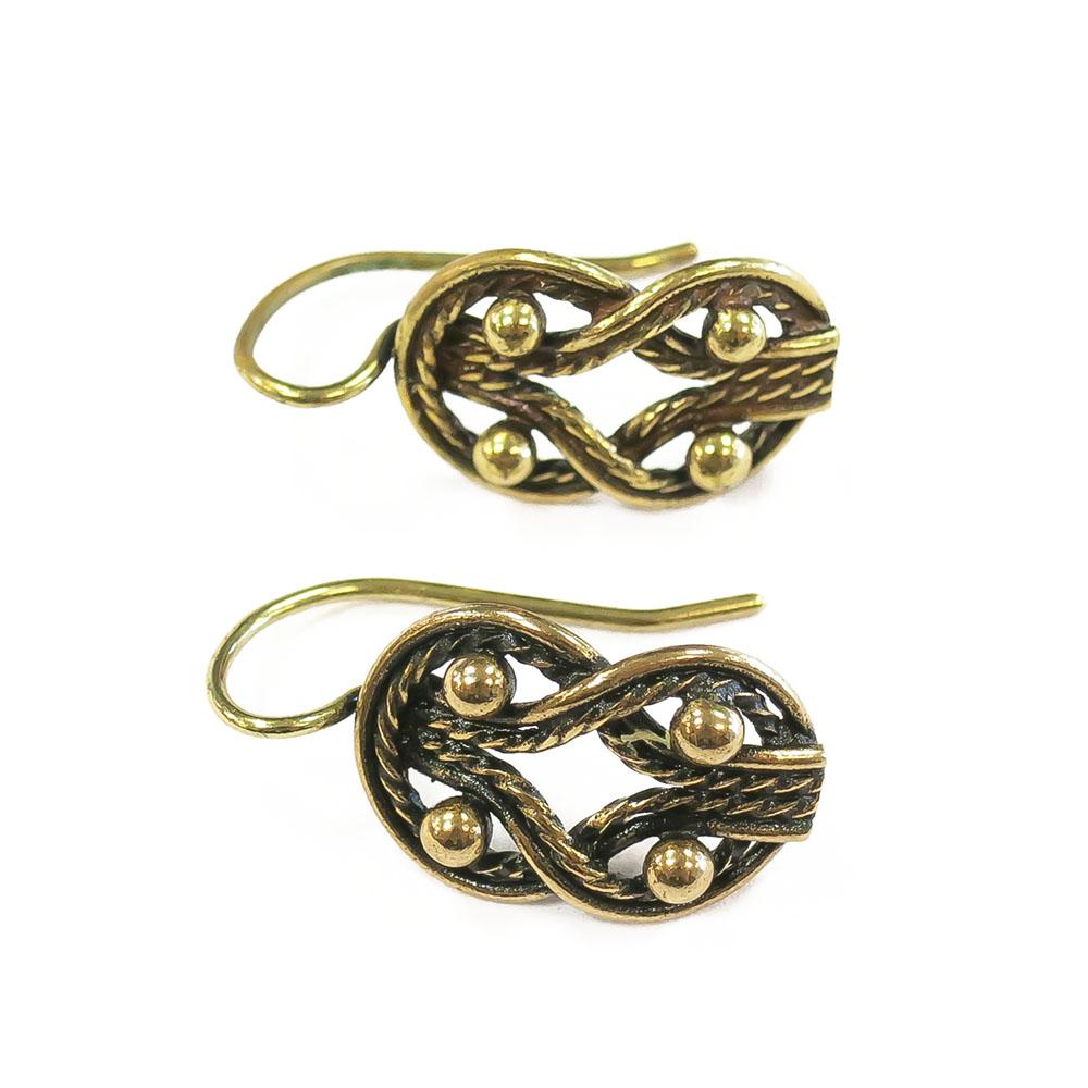 KK Teljänneito korvakorut koukulla, pronssi #0