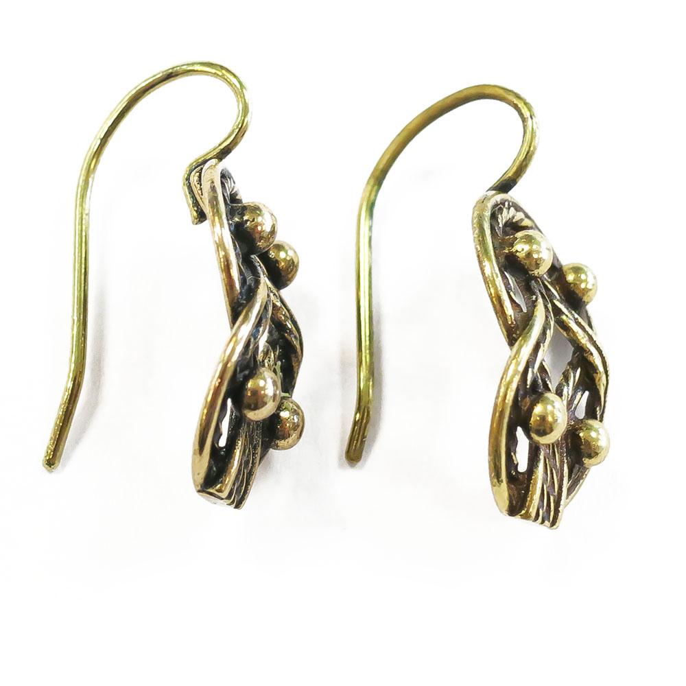 KK Teljänneito korvakorut koukulla, pronssi #1