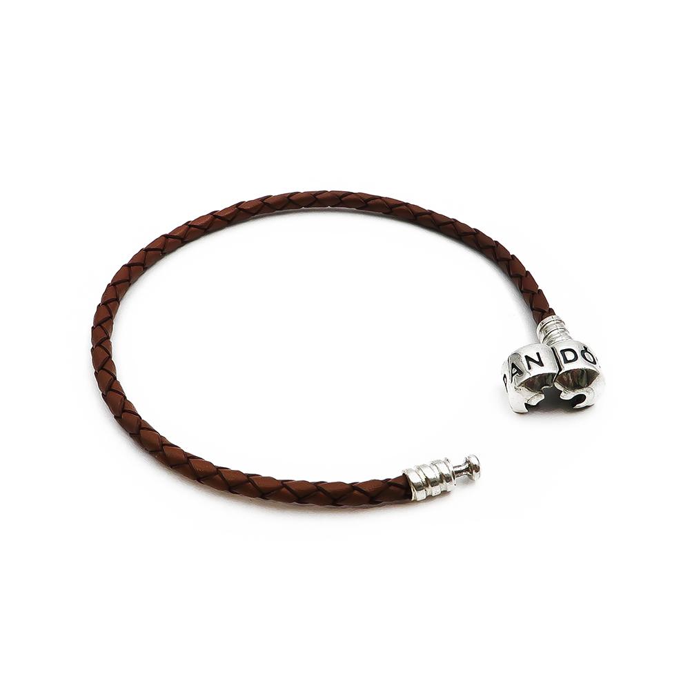 Pandora Moments ruskea nahkarannekoru 19cm #3