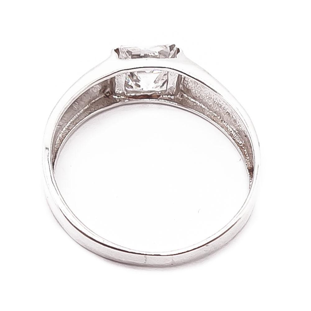 Hopeinen sormus zirkoni 18,5mm #2