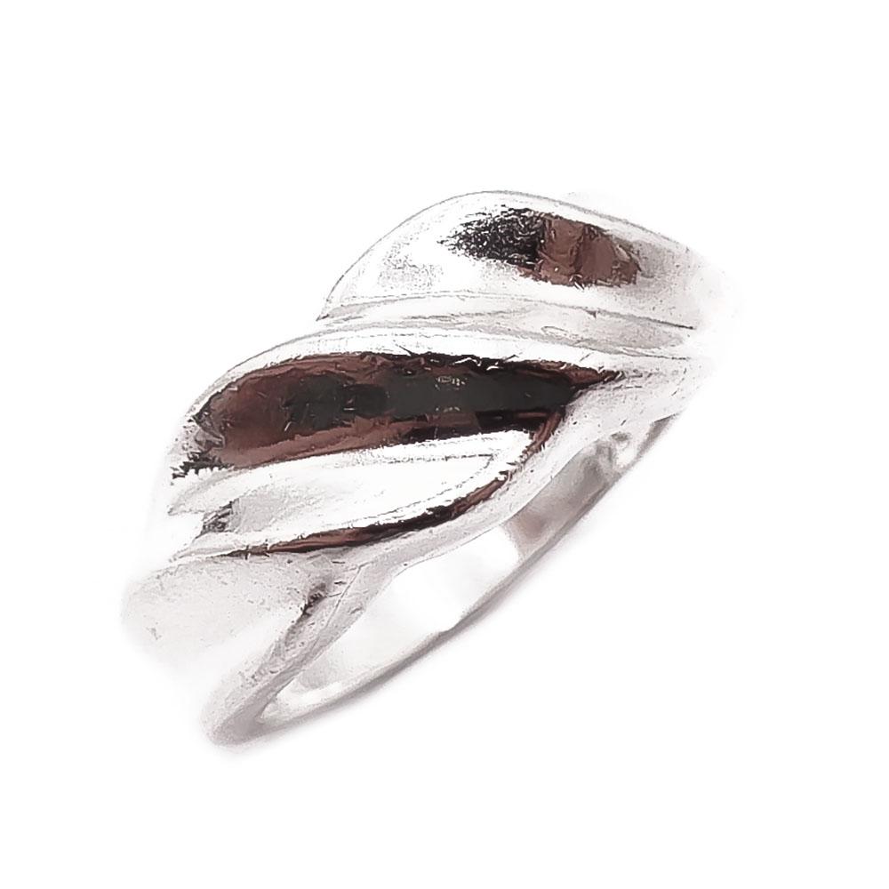 Hopeinen sormus 19mm #0