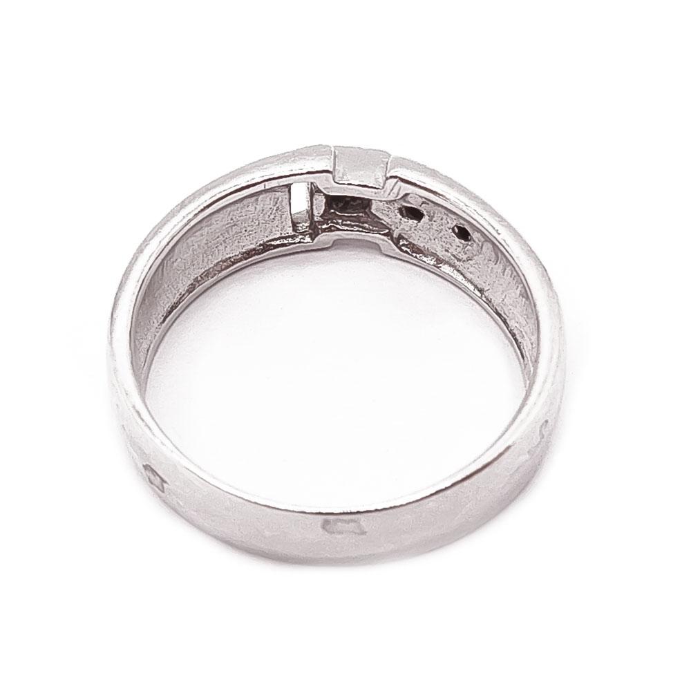 Hopeinen sormus cz 19.5mm #2