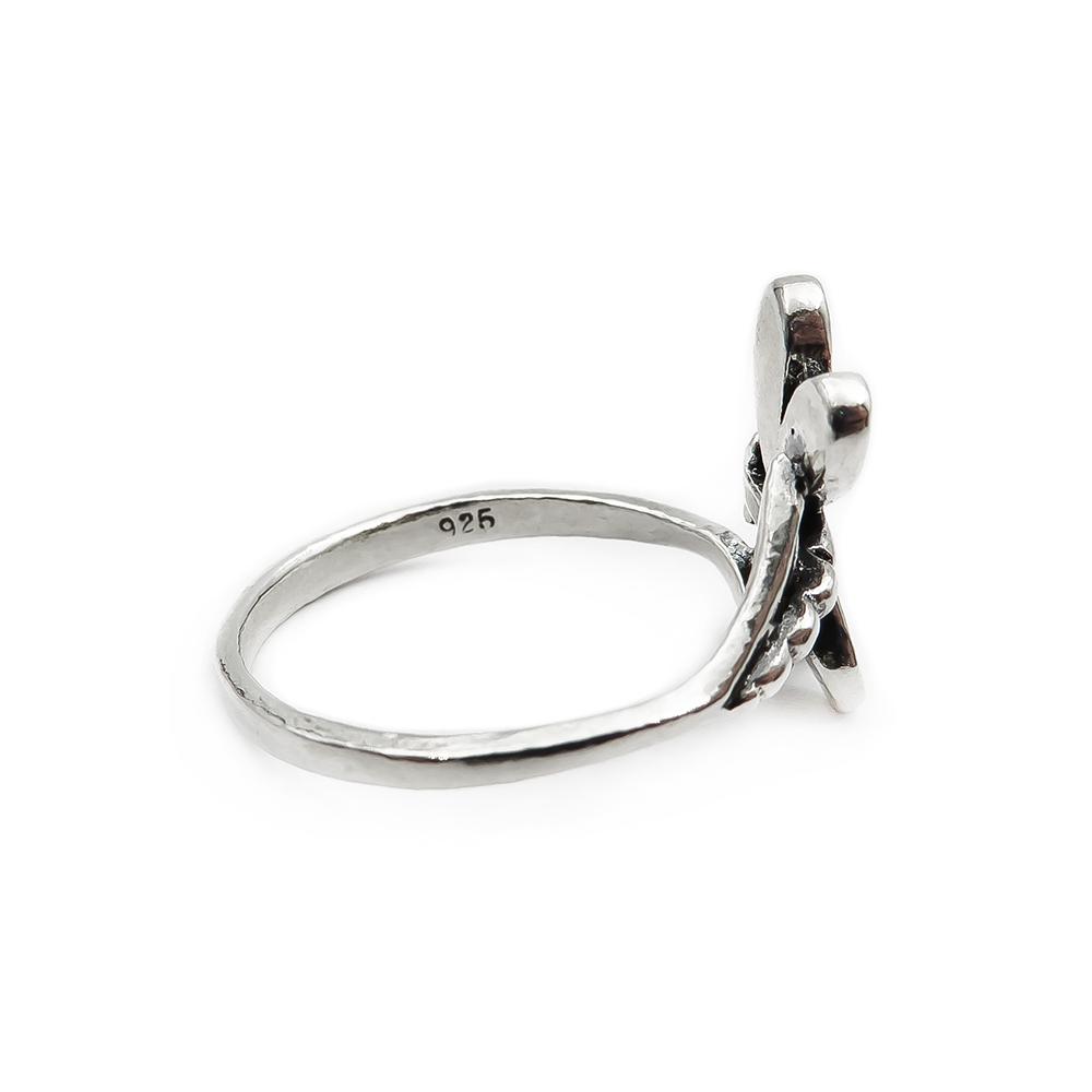 Hopeinen Sudenkorento Sormus 19,25mm #3