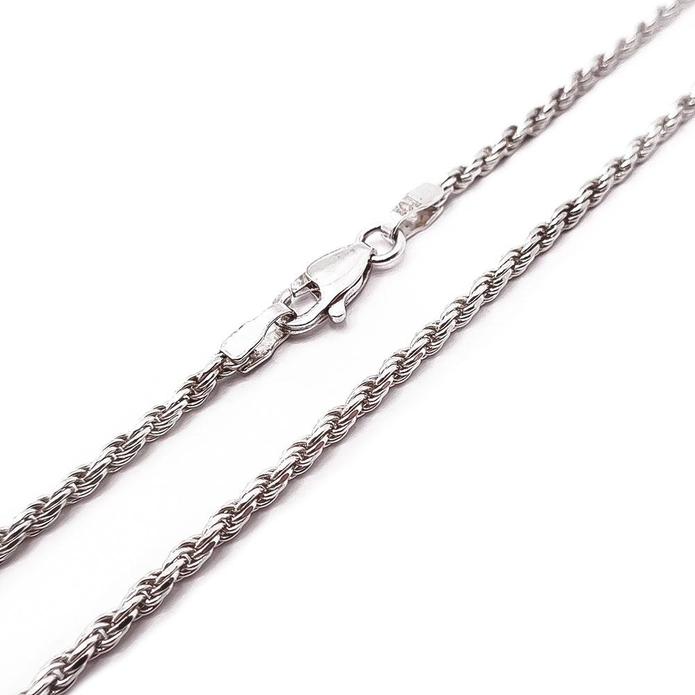 Hopeinen cordell-ketju 43cm #1