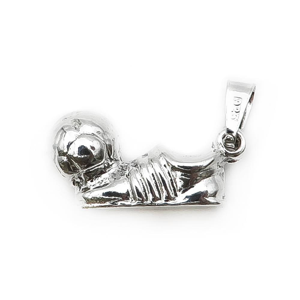 Hopeinen jalkapallo ja kenkä riipus #1