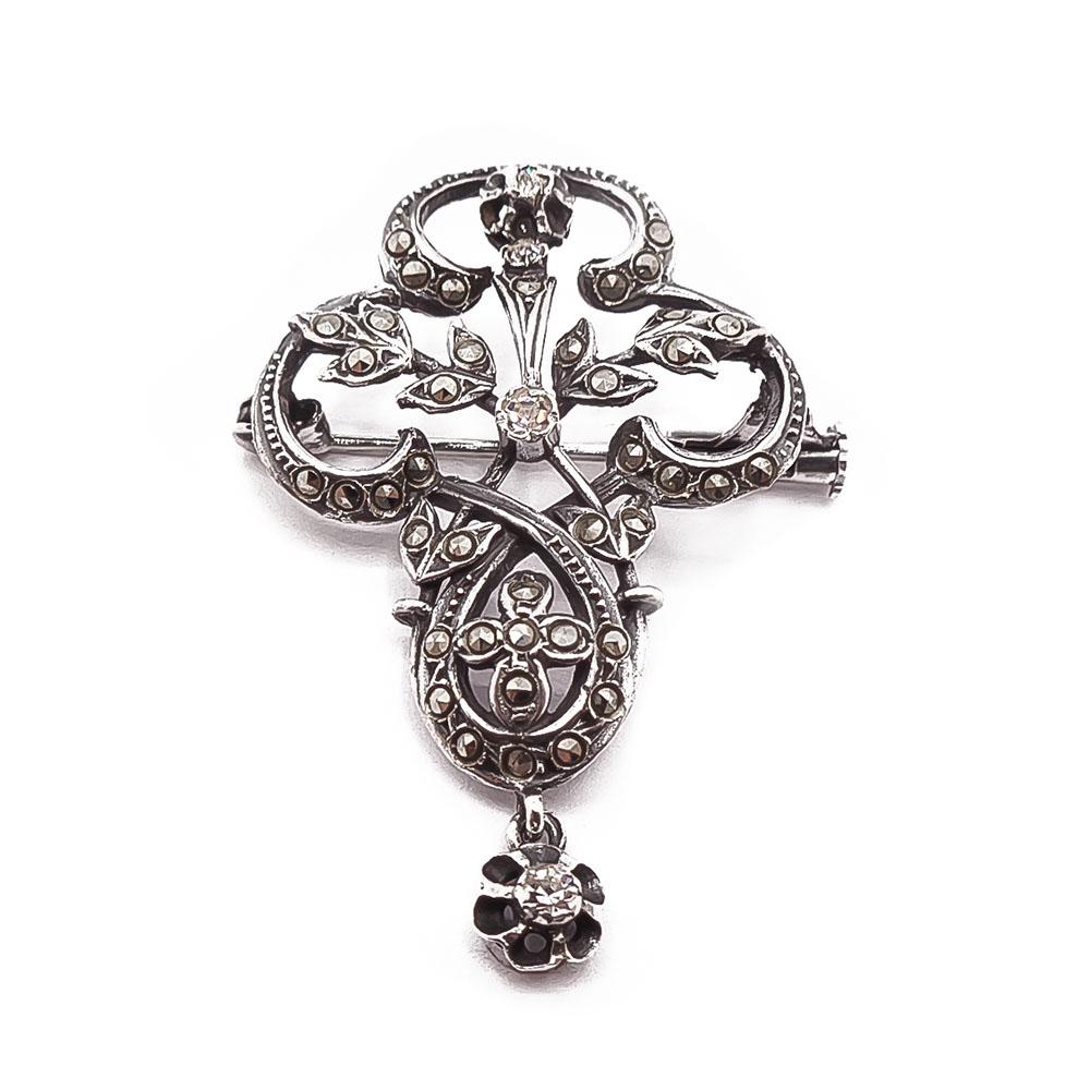 Hopeinen rintaneula markasiitit #0