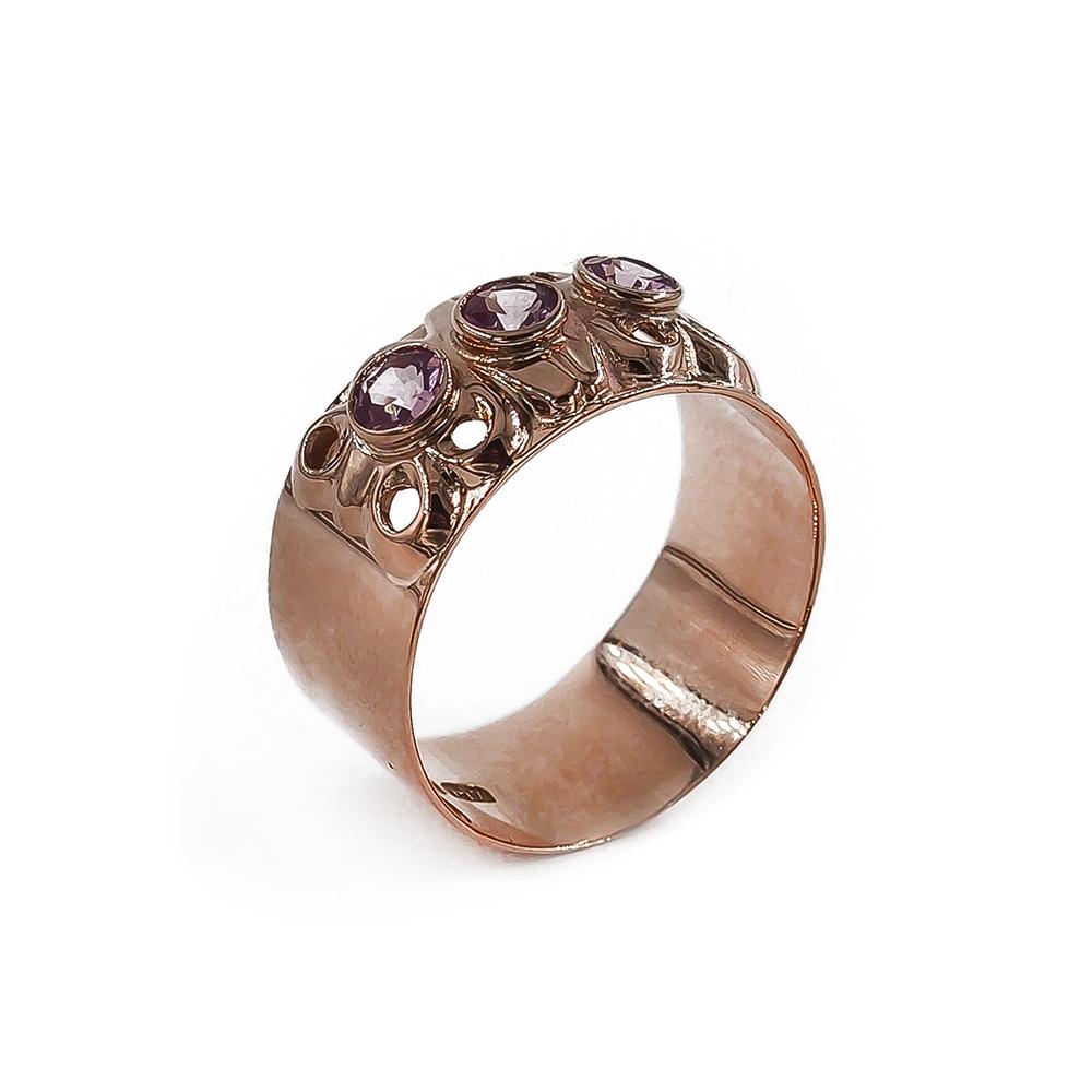 Kultainen leveä sormus vpun. kivillä 16.75 1965 Nummilan Koru Ky #0