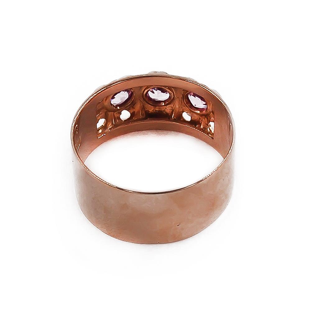 Kultainen leveä sormus vpun. kivillä 16.75 1965 Nummilan Koru Ky #2