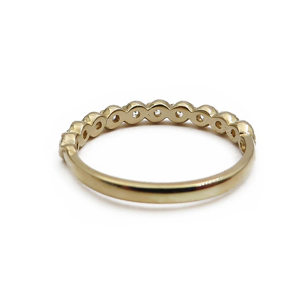 Kultainen sormus kirkkaalla kivellä 15,5mm KJ #2