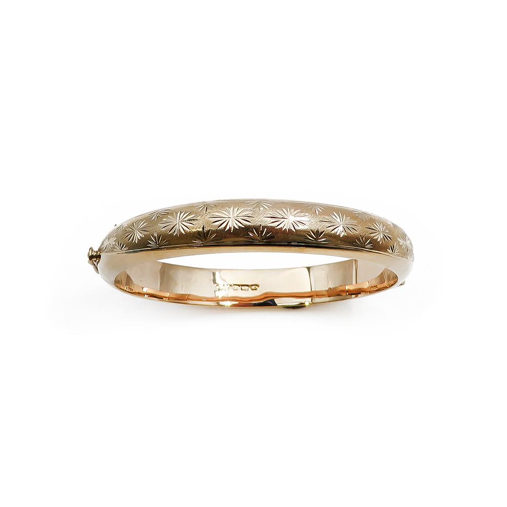 Kultainen timanttileikattu rannerengas v.-66 #1