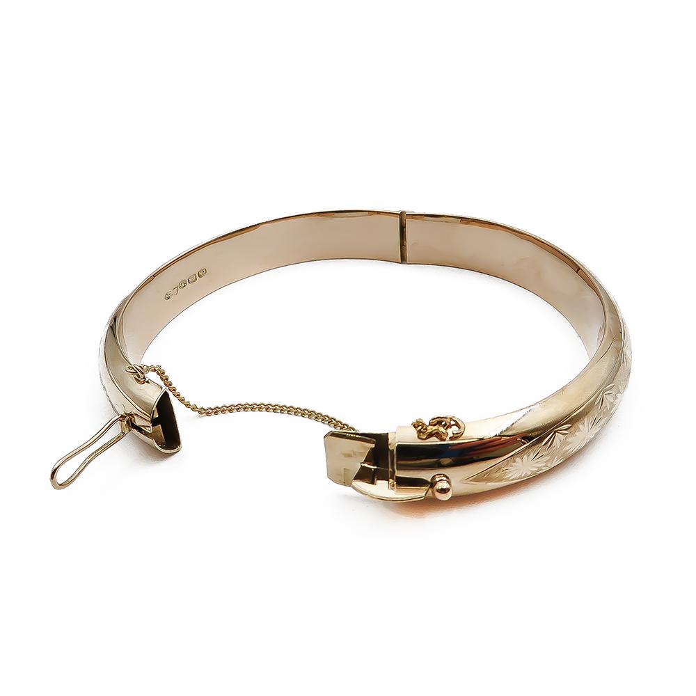 Kultainen timanttileikattu rannerengas v.-66 #3