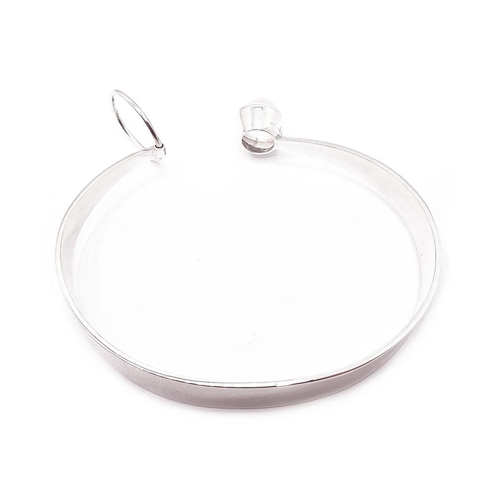 Hopeinen ruusukvartsi rannerengas v.-59 #2