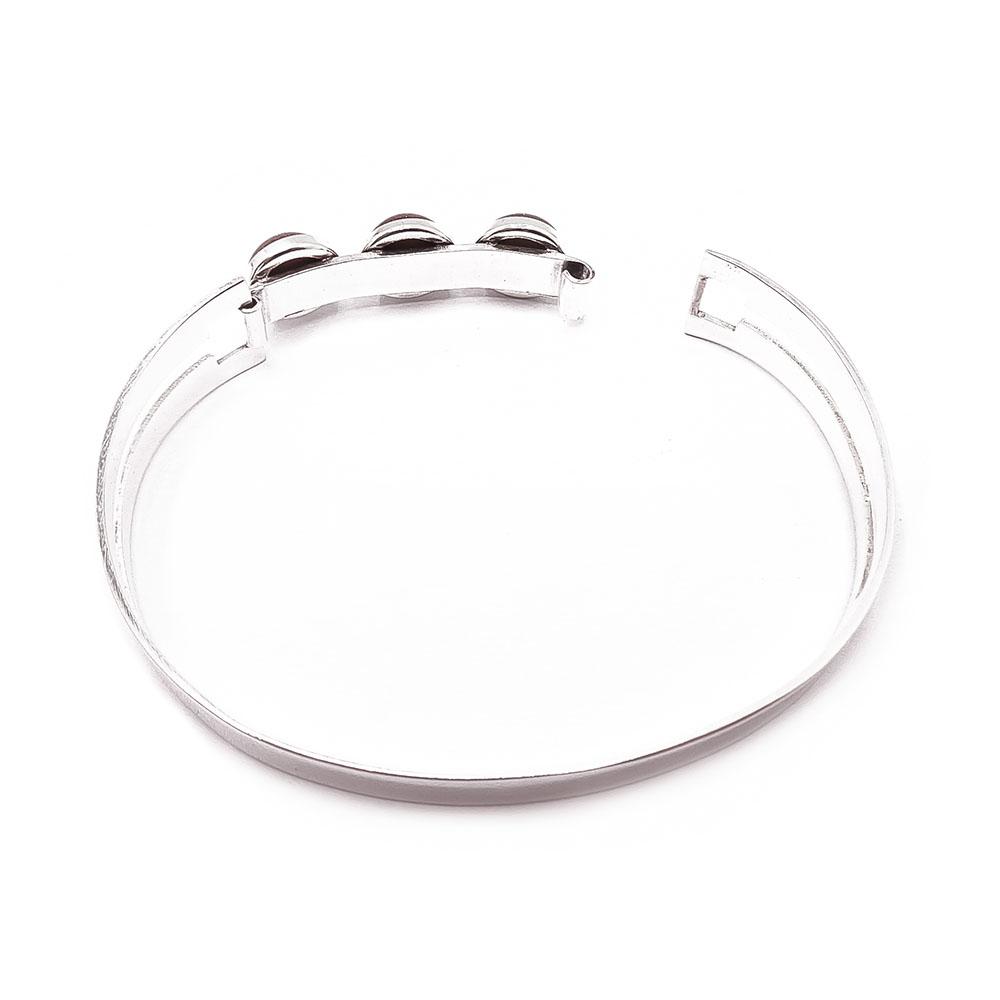 Hopeinen kultakivi rannerengas v.-61 #2