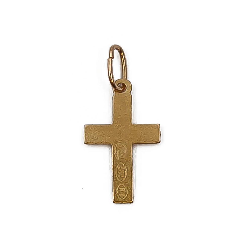 Kultainen timanttileikattu ristiriipus #1