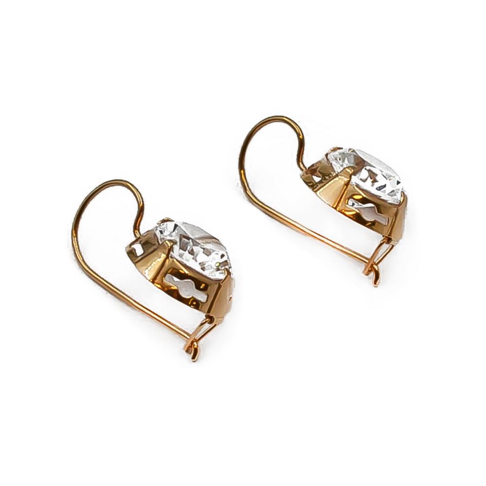 Kultaiset roikkuvat korvakorut kirkkailla kivillä #2