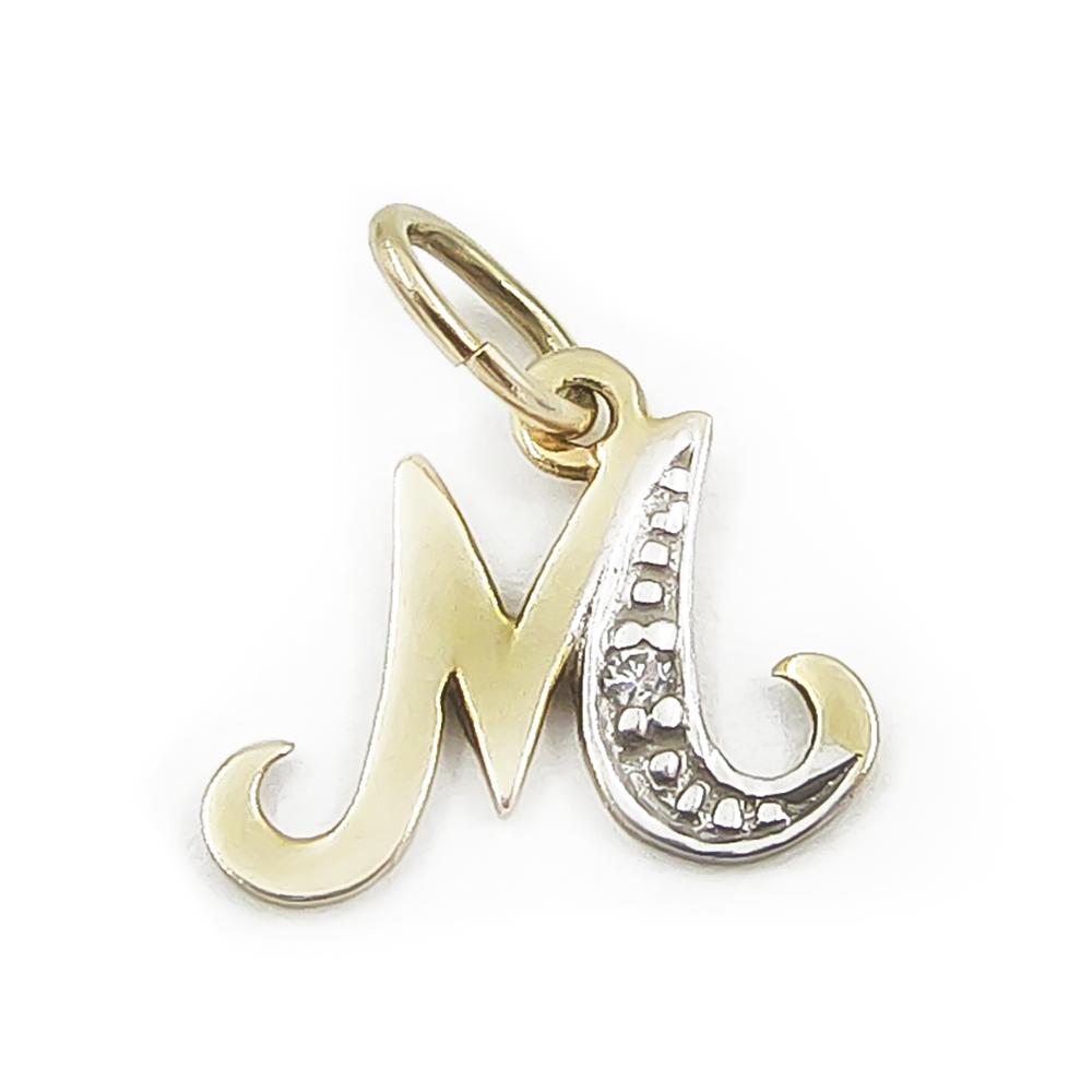 M kirjainriipus timantilla #0